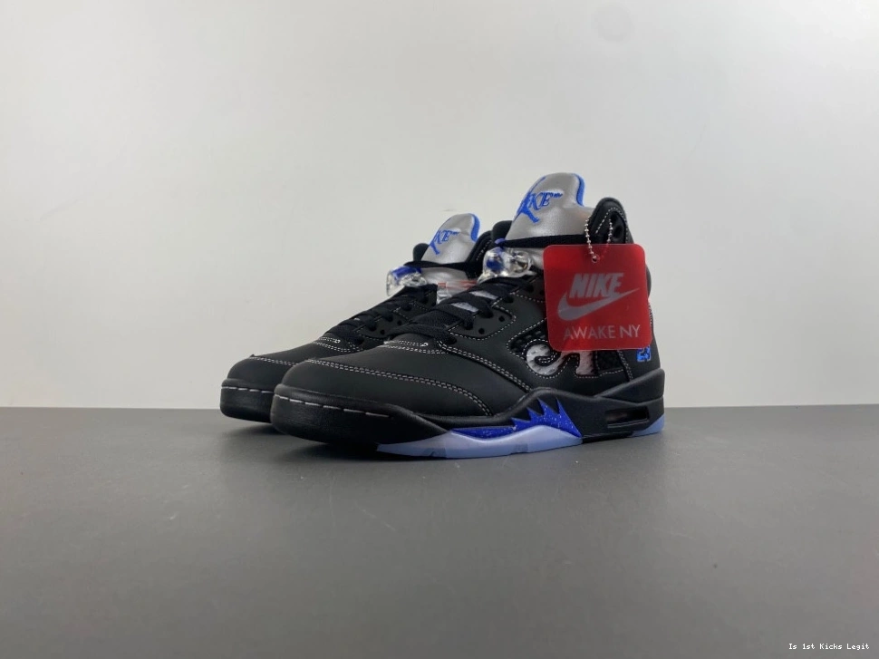 NY Men's DV4982-004 Black Jordan Retro 5 Awake  1030